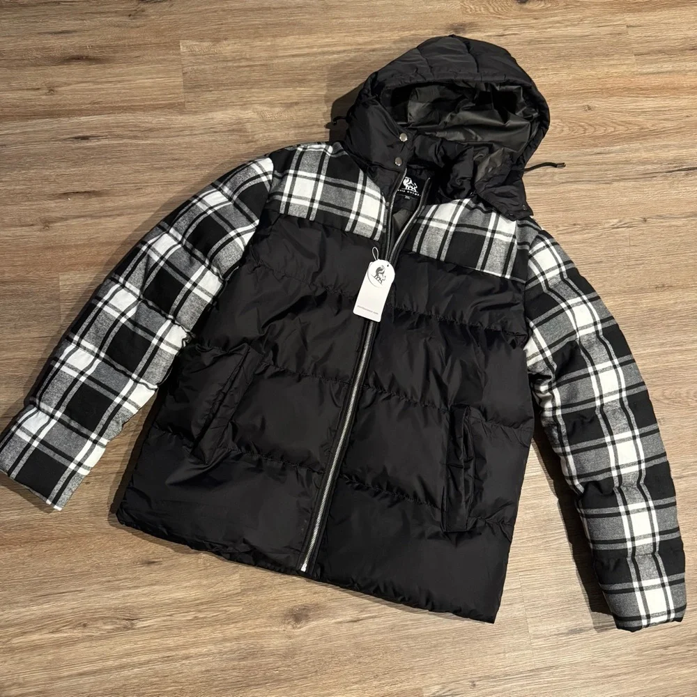 Black and Gray Men's Puffer Jacket